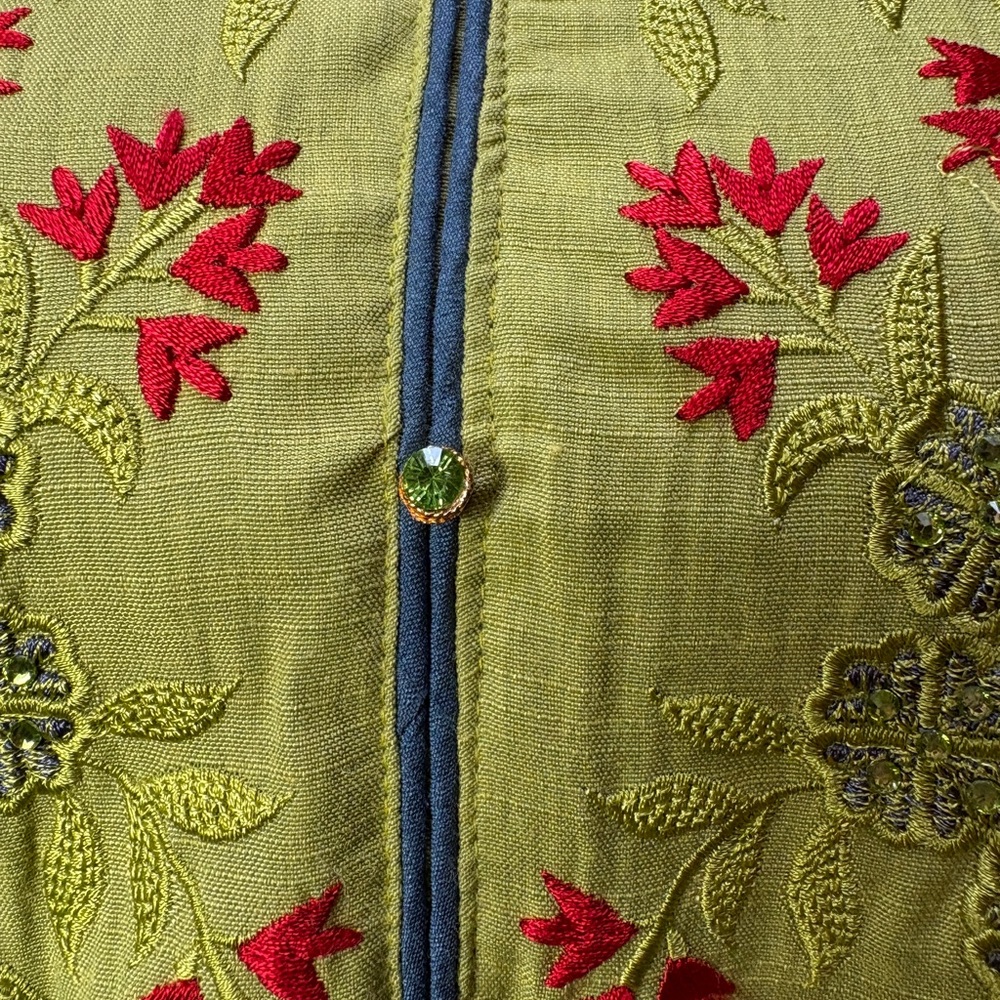 Vintage Embroidered Kurta Caftan Dress | Boho Tunic - Picture 4 of 8